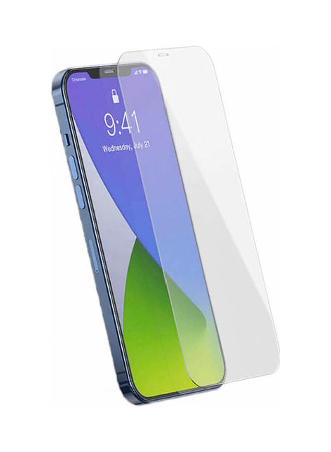 بيسوس لاصقة حماية للشاشة من الزجاج المقوى بتغطية كاملة لهاتف آيفون 12 برو ماكس شفاف - Image 2