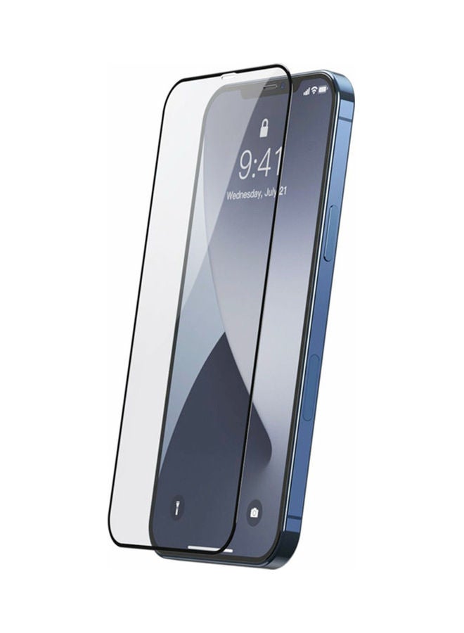 بيسوس طقم لاصقات حماية للشاشة بالكامل من الزجاج المقوى بتصميم منحني بميزة حماية الخصوصية مكون من قطعتين لهاتف آيفون 12 و12 برو شفاف - Image 3