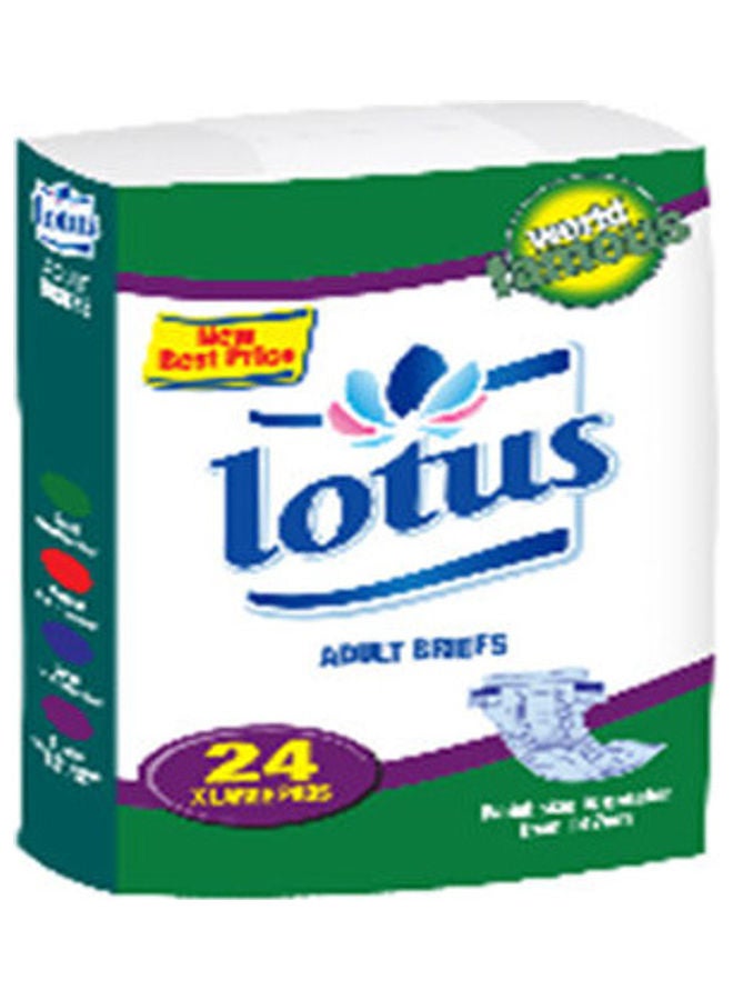 Fine Care Lotus Adult Diaper Xlarge Size 24 Diapers / Bag 