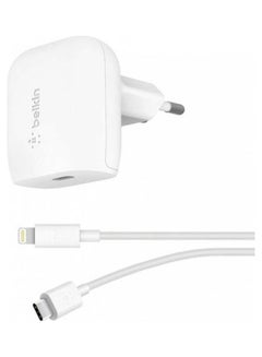 18W Usb C Pd Wall Charger - Usb C To Ning Cable White