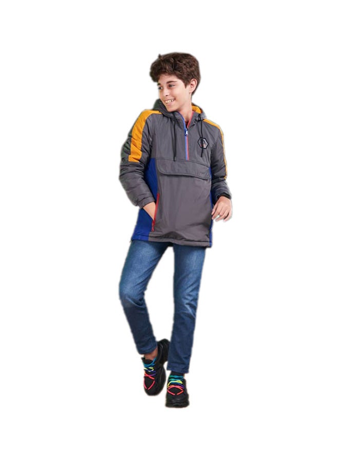 Plain Basic Hooded Neck Sweatshirt grey - Image 1