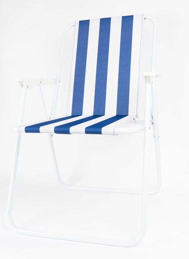 بيكي مقعد قابل للطي أبيض/ أزرق 76x52x30سم - Image 2