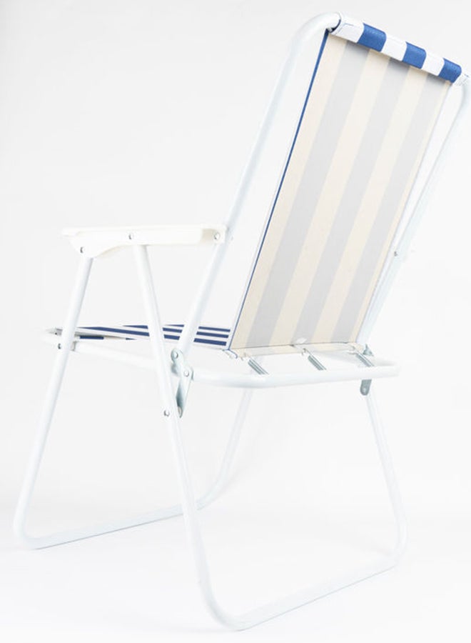 بيكي مقعد قابل للطي أبيض/ أزرق 76x52x30سم - Image 4