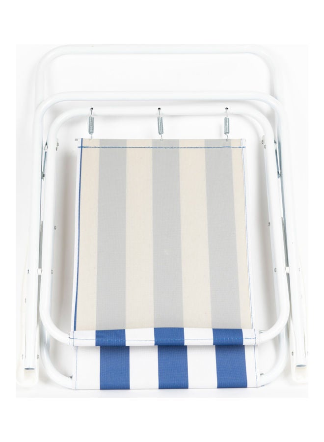 بيكي مقعد قابل للطي أبيض/ أزرق 76x52x30سم - Image 5
