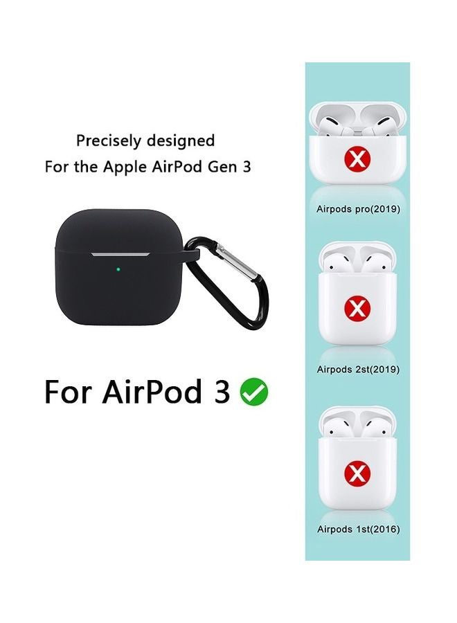 YONK - Protective Case For Apple AirPods 3 with Hook Black - Image 1