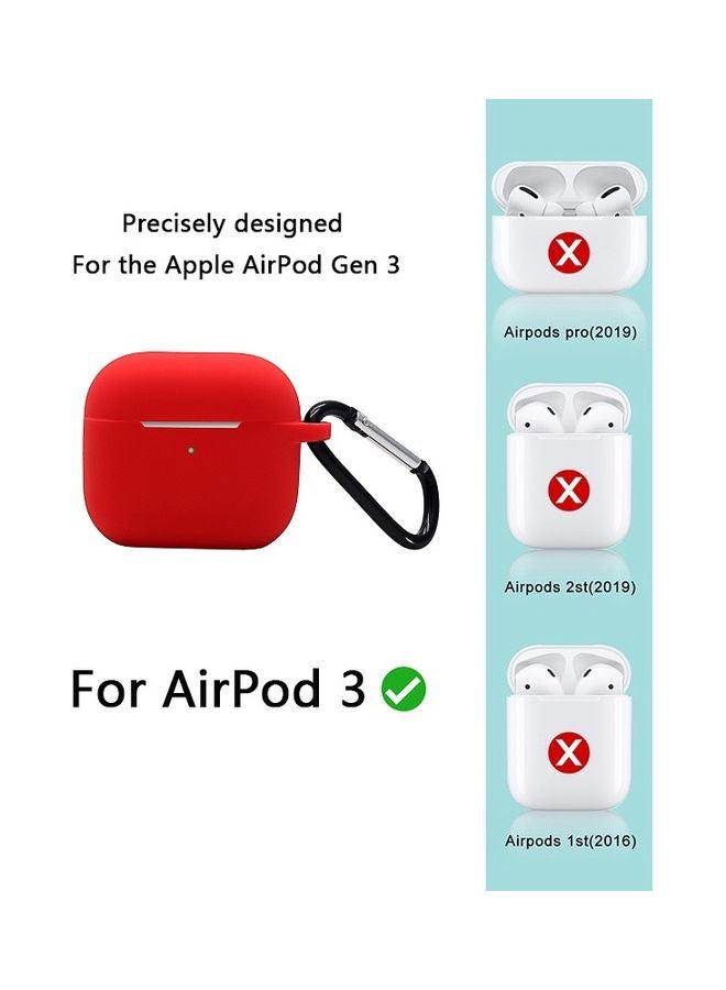 YONK - Protective Case For Apple AirPods 3 with Hook Red - Image 1