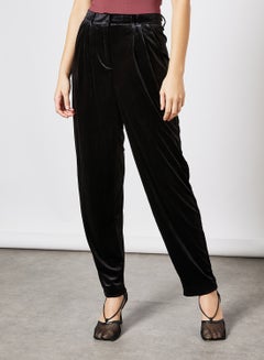 High-Waist Trousers Black