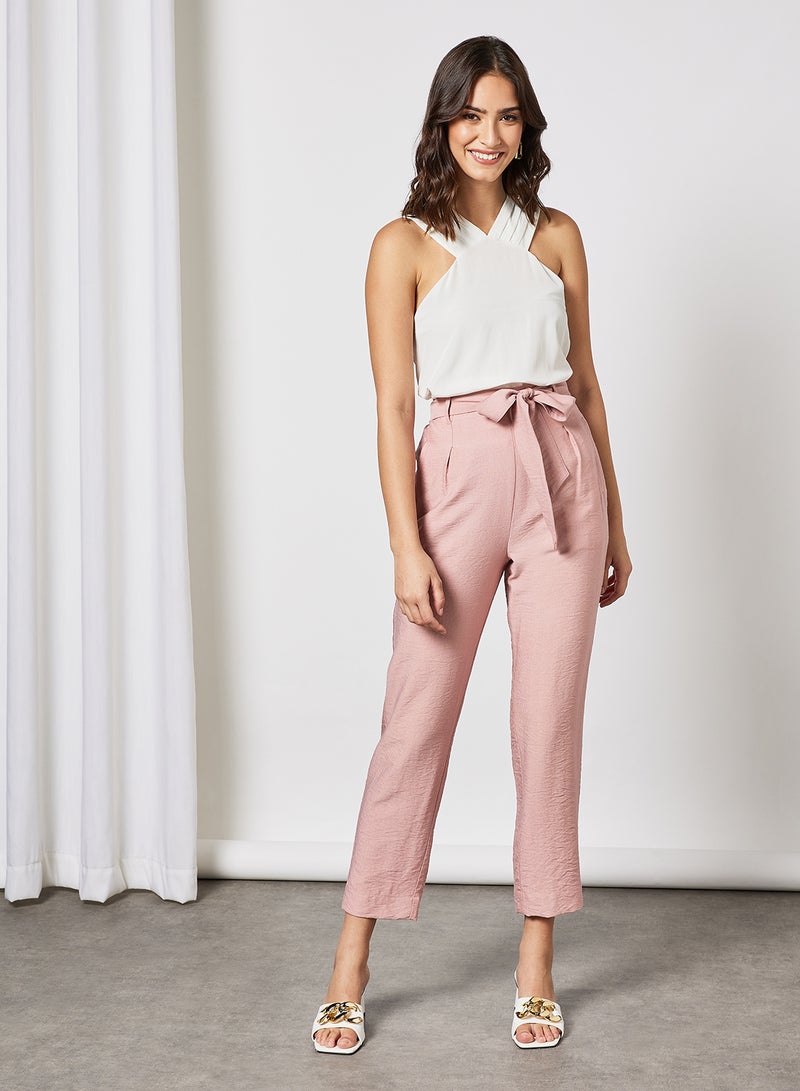 BCBGeneration Belted Trousers Light Pink  - Image 3