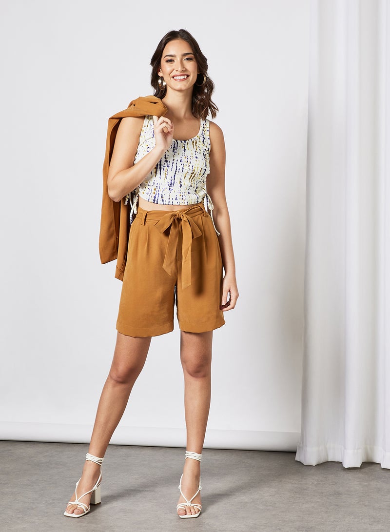 BCBGeneration Belted Shorts Brown  - Image 3