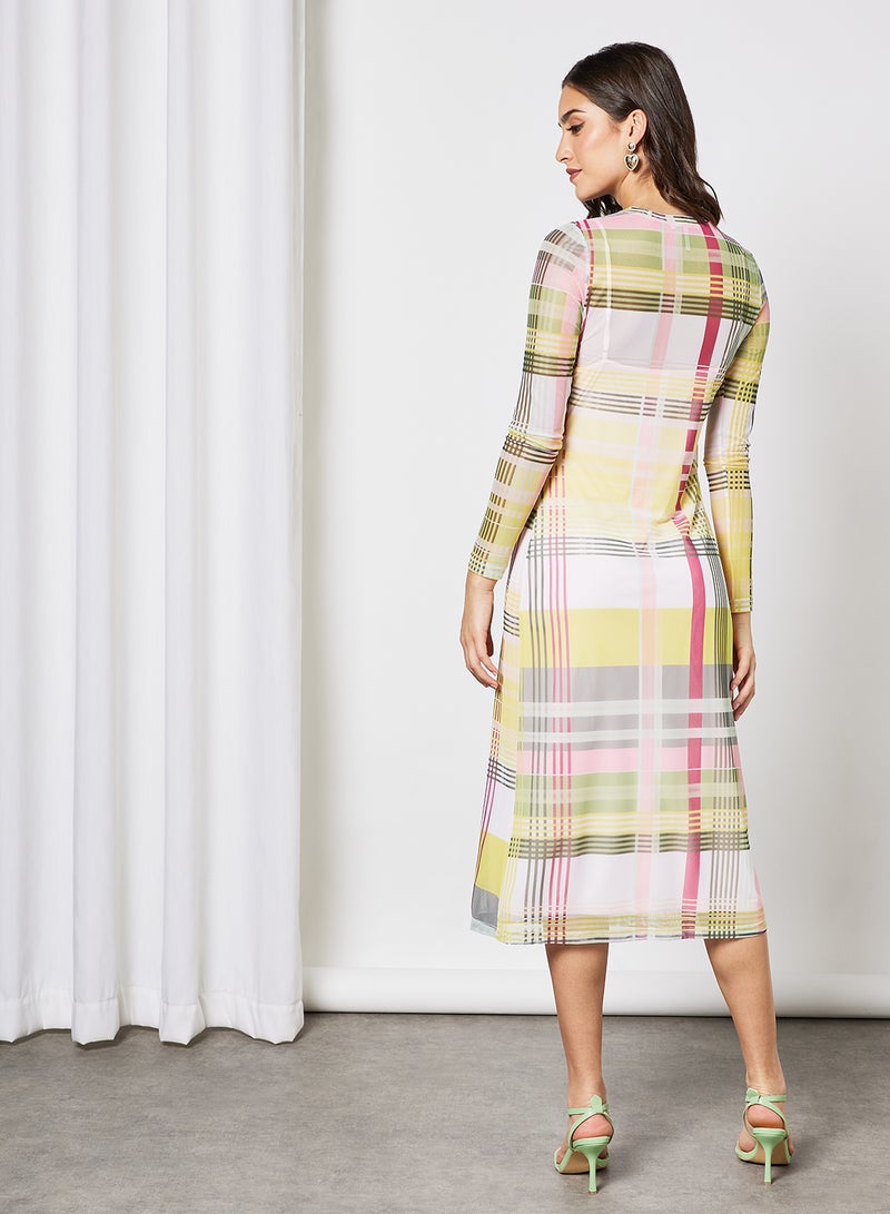 BCBGeneration - Plaid Midi Dress Multicolour - Image 1