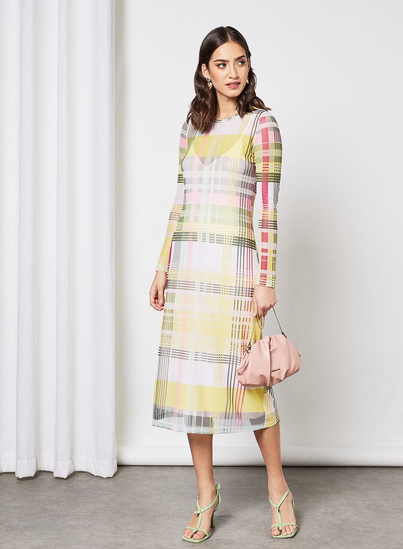 BCBGeneration - Plaid Midi Dress Multicolour - Image 1