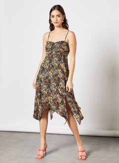 Floral Print Strappy Dress Multicolour - v1636367315/N49903761V_1