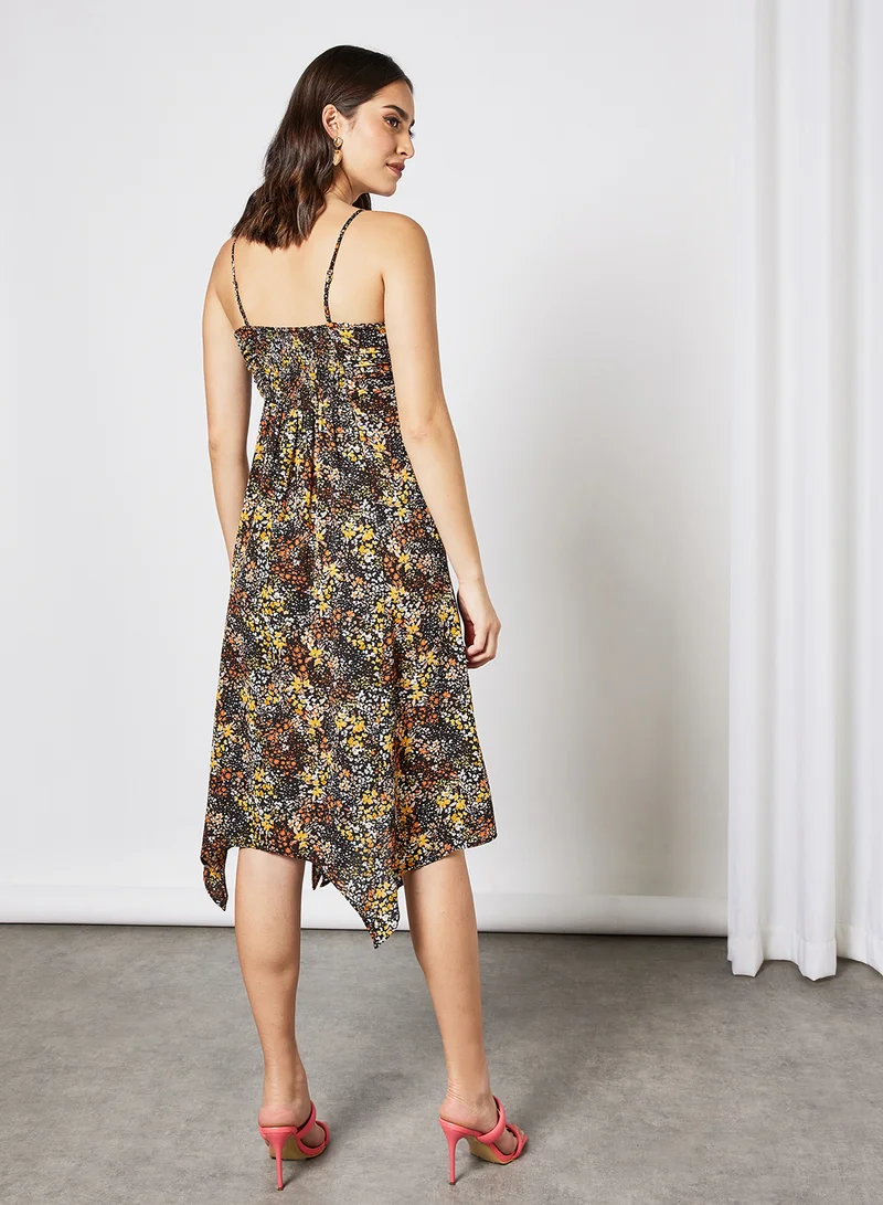 BCBGeneration Floral Print Strappy Dress