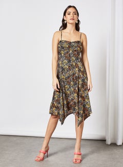 Floral Print Strappy Dress Multicolour - v1636367316/N49903761V_3