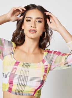 Square Neck Crop Top Multicolour - v1636367322/N49903801V_4