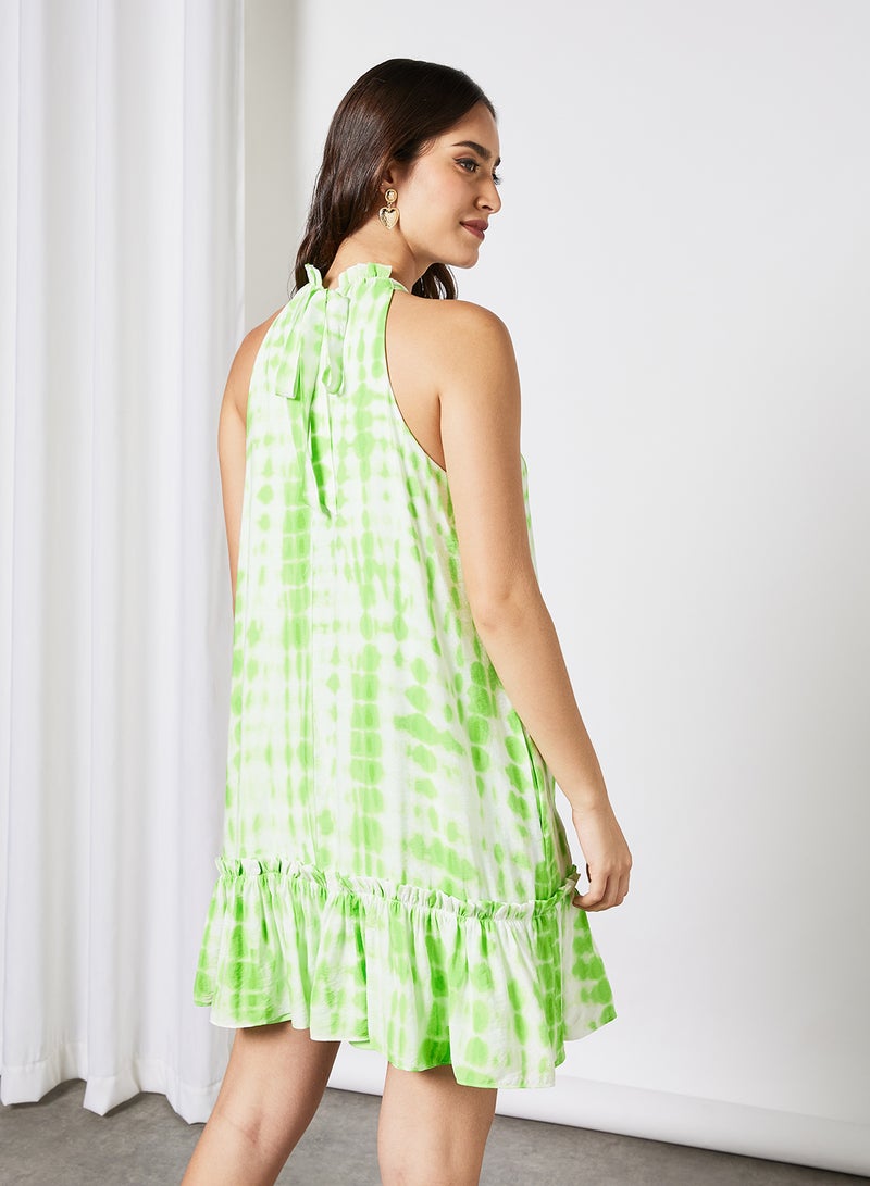 BCBGeneration Tie-Dye Mini Dress Green  - Image 2