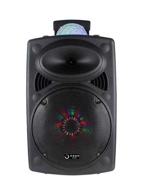 Wheelerz 30W Trolley Speaker 12 Inch, 5 Knobs With Rechargeable Battery, Bluetooth, Karaoke Input, Recording, TWS Function, LED Display Black/Red