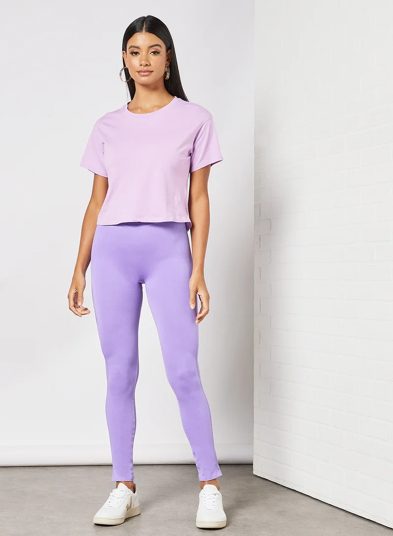 PIECES High-Rise Yoga Leggings Dahlia Purple