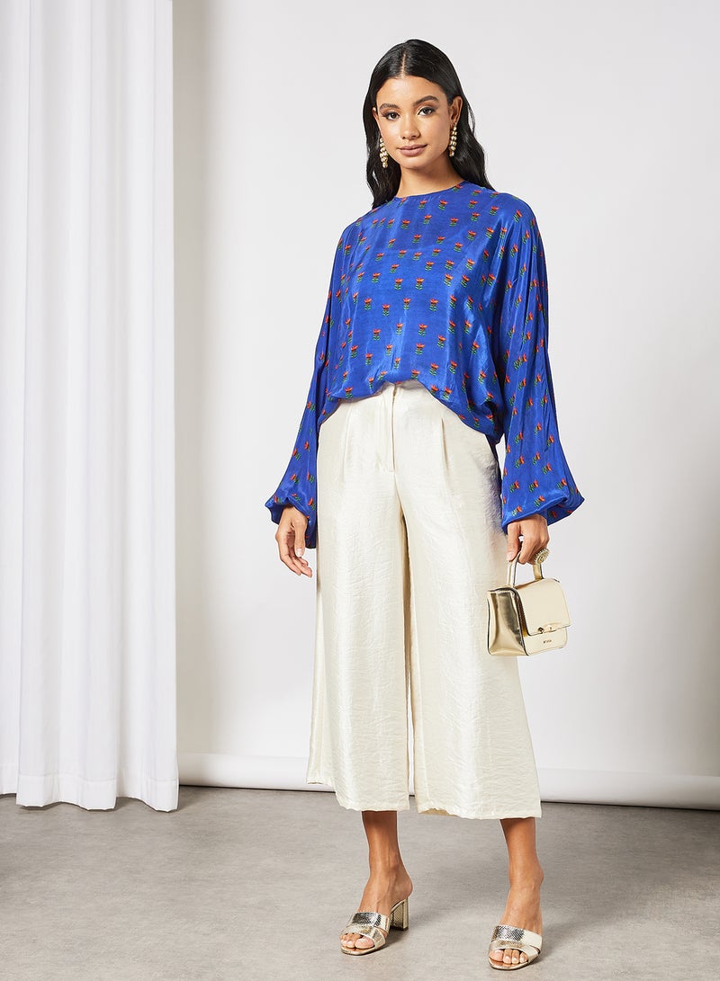 masaba - Lotus In The Pond Blouse Blue - Image 1