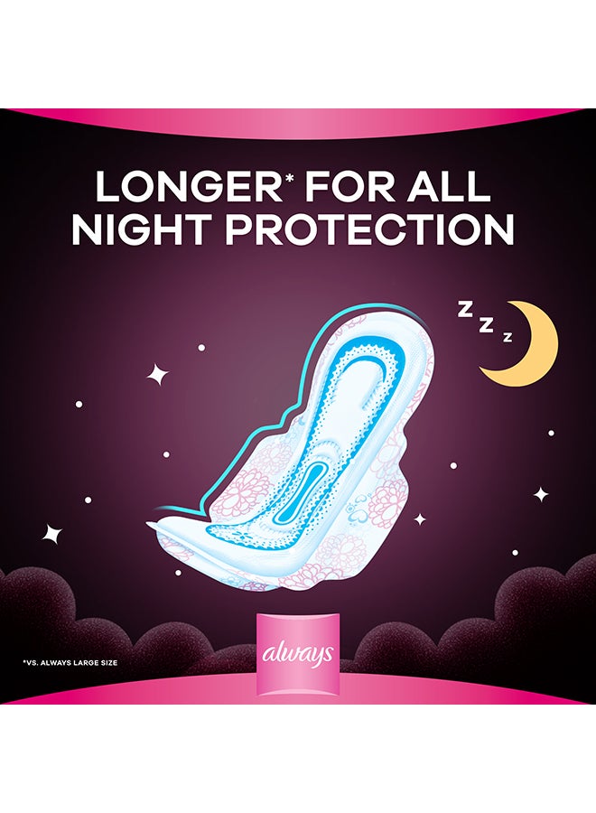 Always - Dreamzz Pad Cotton Soft Maxi Thick Night Long Sanitary Pads With Wings 24 Count - Image 1