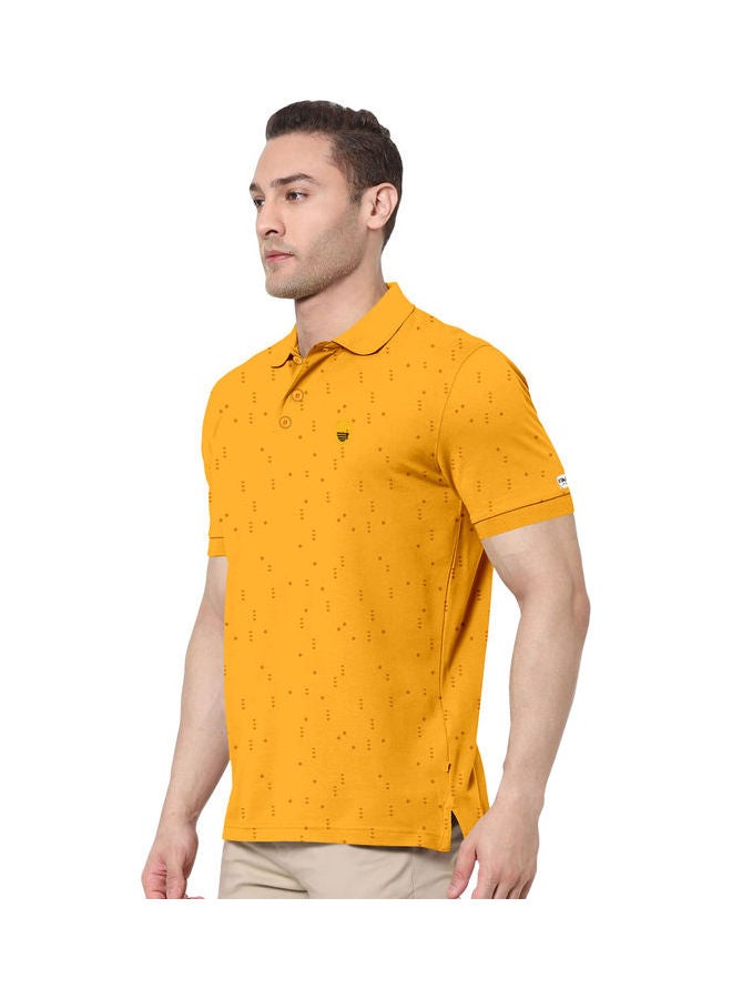 COLOR HUNT Collar Neck T-Shirt With Treding Prints Yellow - Image 3