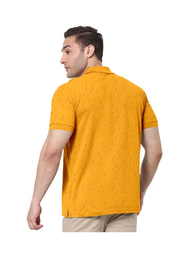 COLOR HUNT Collar Neck T-Shirt With Treding Prints Yellow - Image 2
