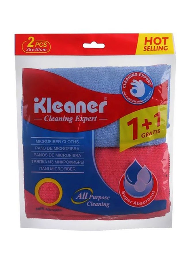 Kleaner Microfiber Cloths 2 Pieces Multicolour 40x38cm - Image 1