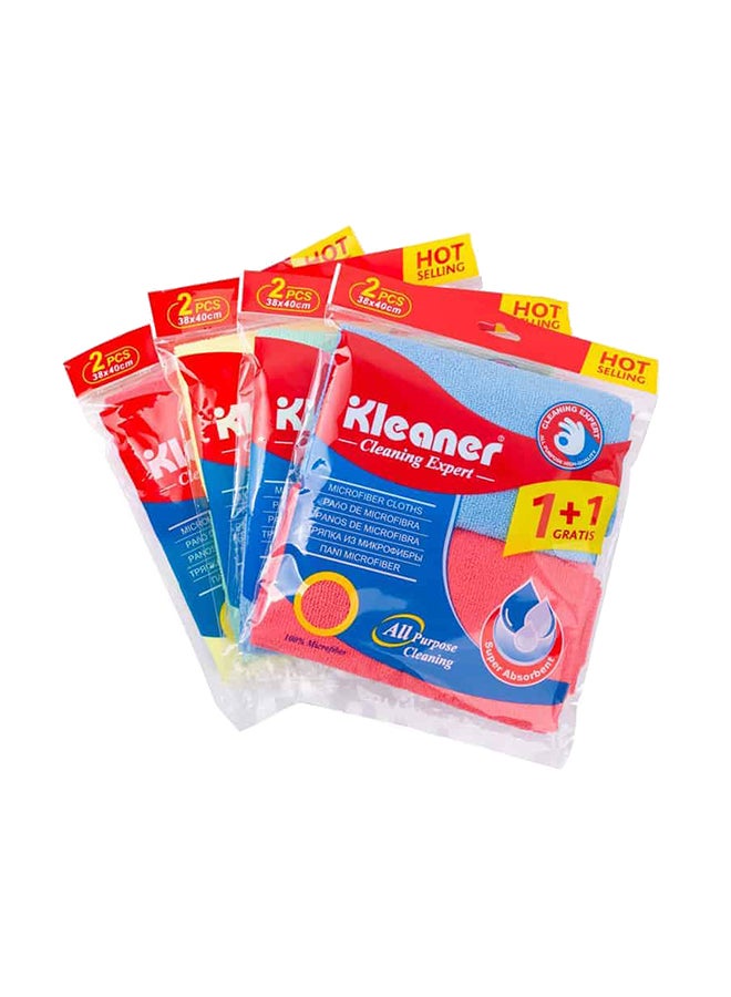 Kleaner Microfiber Cloths 2 Pieces Multicolour 40x38cm - Image 3