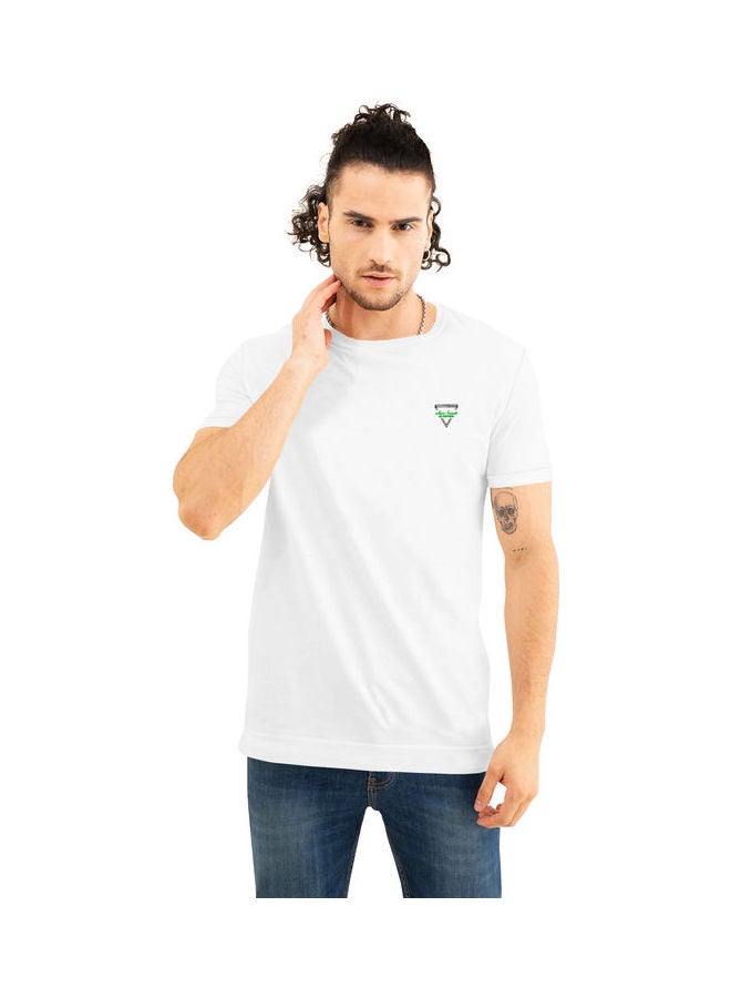 COLOR HUNT Stretch Crew Neck T-Shirt With Treding Prints White - Image 1