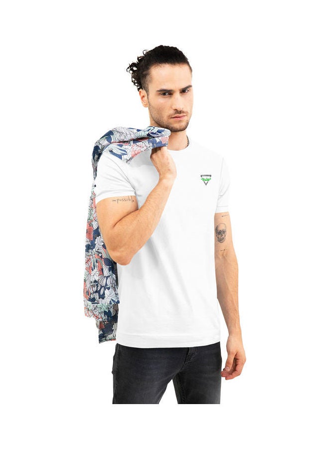 COLOR HUNT Stretch Crew Neck T-Shirt With Treding Prints White - Image 4
