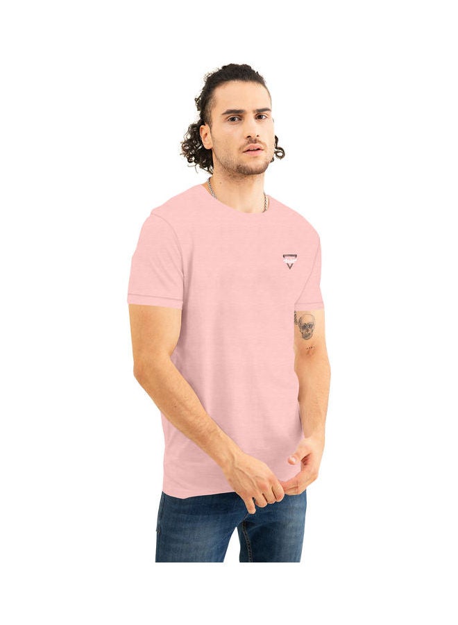 COLOR HUNT Stretch Crew Neck T-Shirt With Treding Prints Pink - Image 3