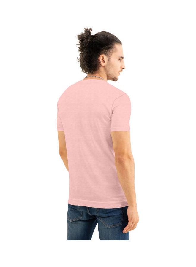 COLOR HUNT Stretch Crew Neck T-Shirt With Treding Prints Pink - Image 2