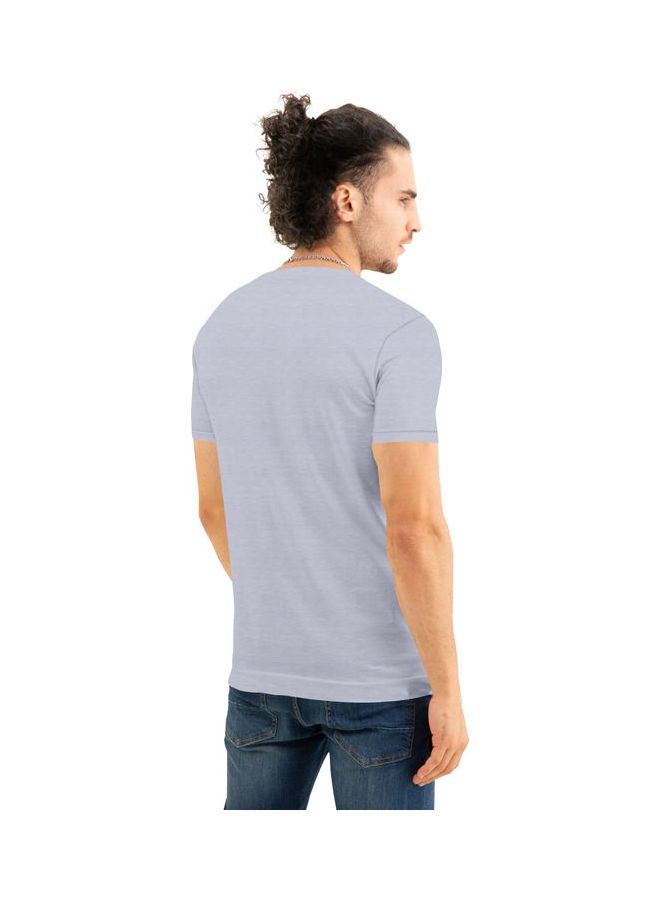 COLOR HUNT Stretch Crew Neck T-Shirt With Treding Prints Grey - Image 2