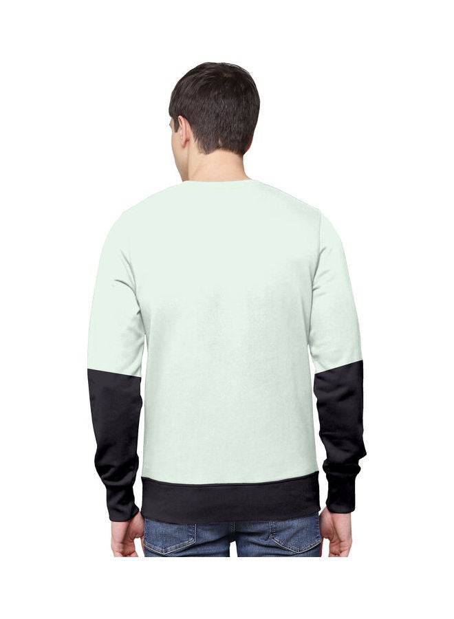 COLOR HUNT Everyday Full Sleeve Sweatshirt Mint Green/Black  - Image 2