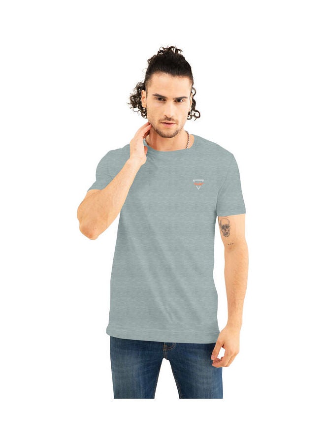 COLOR HUNT Stretch Crew Neck T-Shirt With Treding Prints Grey - Image 1