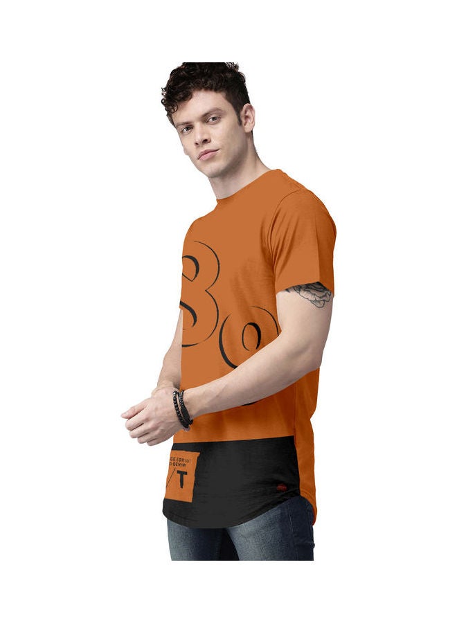 كولور هانت تيشيرت بفتحة رقبة مستديرة مع طبعات عصرية راست/أسود - Image 3