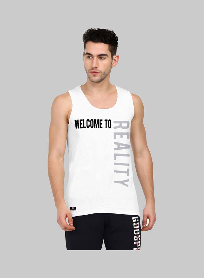 COLOR HUNT Sleeveless Slim Fit T-Shirt White/Grey/Black - Image 1