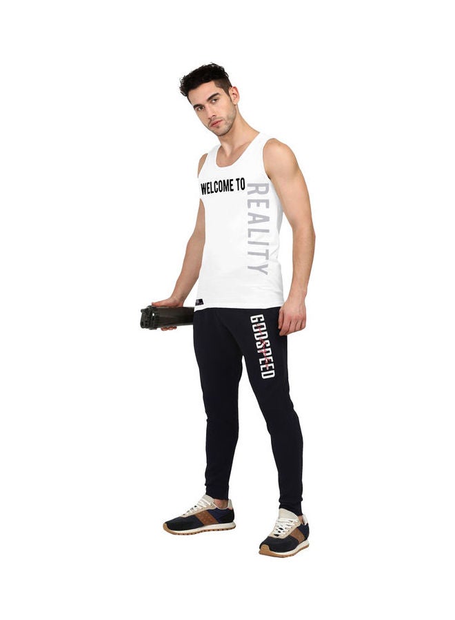 COLOR HUNT Sleeveless Slim Fit T-Shirt White/Grey/Black - Image 3