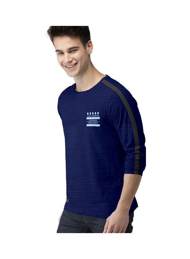 COLOR HUNT Everyday Stretch Full Sleeve T-Shirt Blue - Image 3
