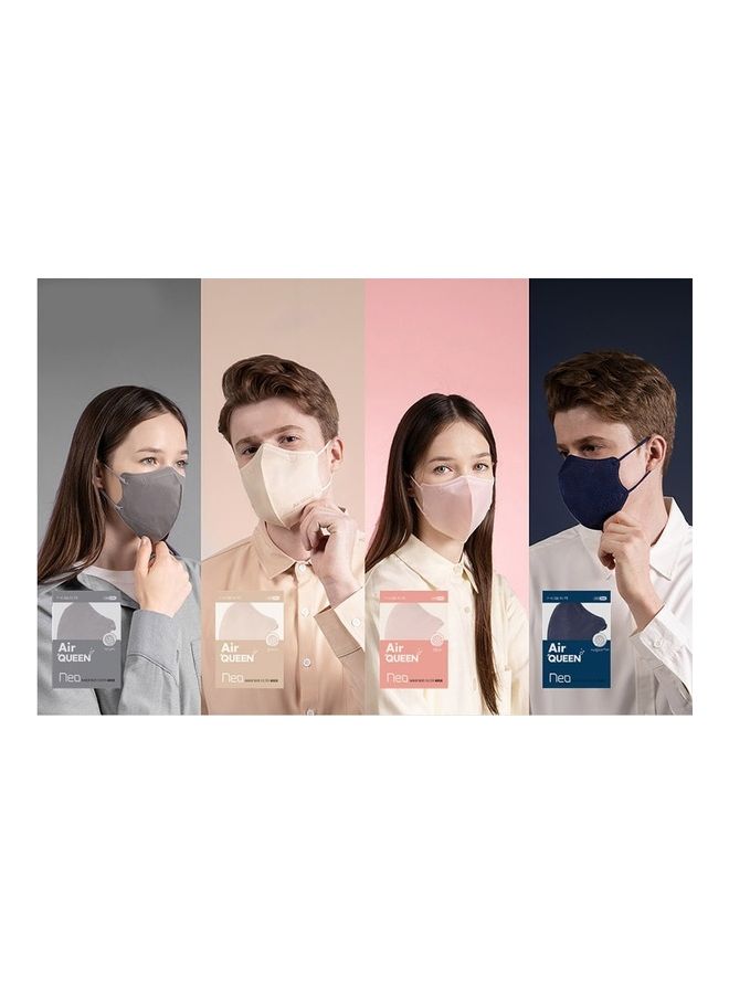 Air QUEEN 2-Piece Neo Nanofiber Filter Face Mask Beige  - Image 3