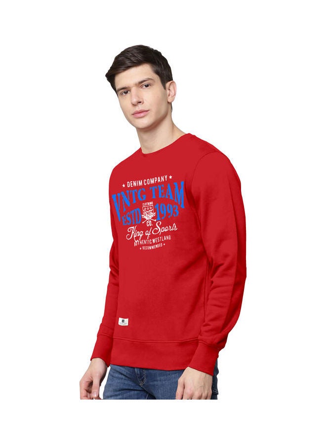 COLOR HUNT Everyday Full Sleeve Sweatshirt Red  - Image 4