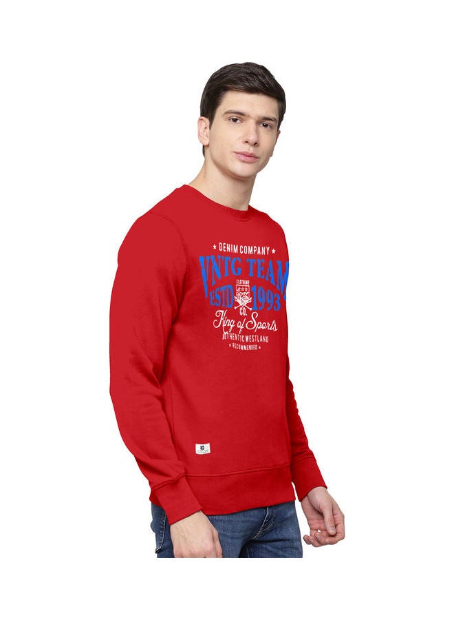 COLOR HUNT Everyday Full Sleeve Sweatshirt Red  - Image 3