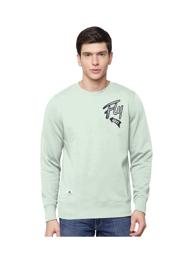 COLOR HUNT Everyday Full Sleeve Sweatshirt Mint Green  - Image 1