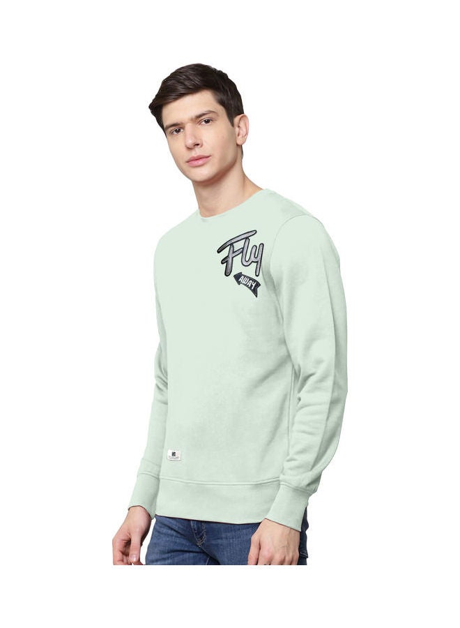 COLOR HUNT Everyday Full Sleeve Sweatshirt Mint Green  - Image 4