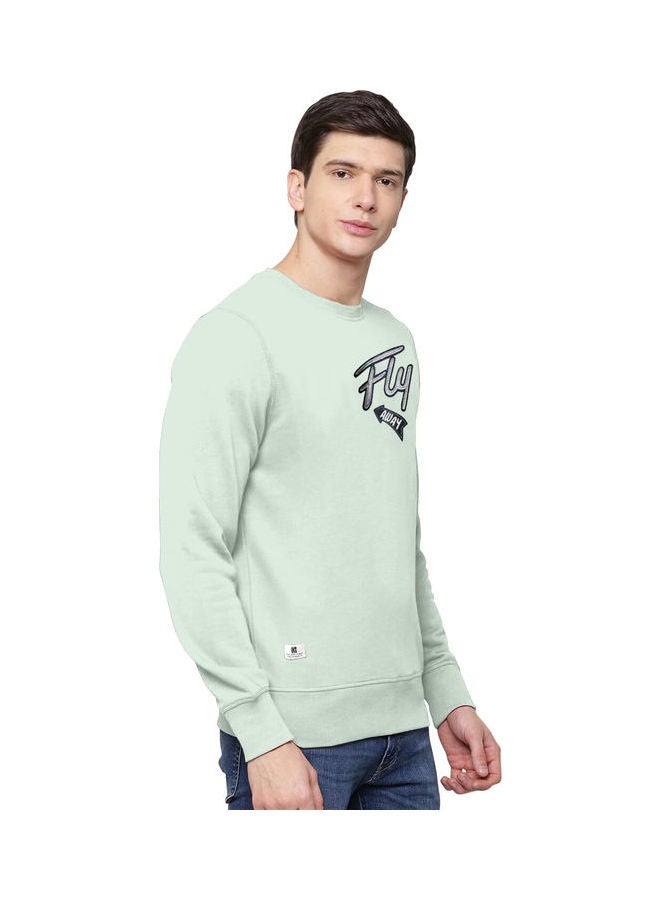 COLOR HUNT Everyday Full Sleeve Sweatshirt Mint Green  - Image 3