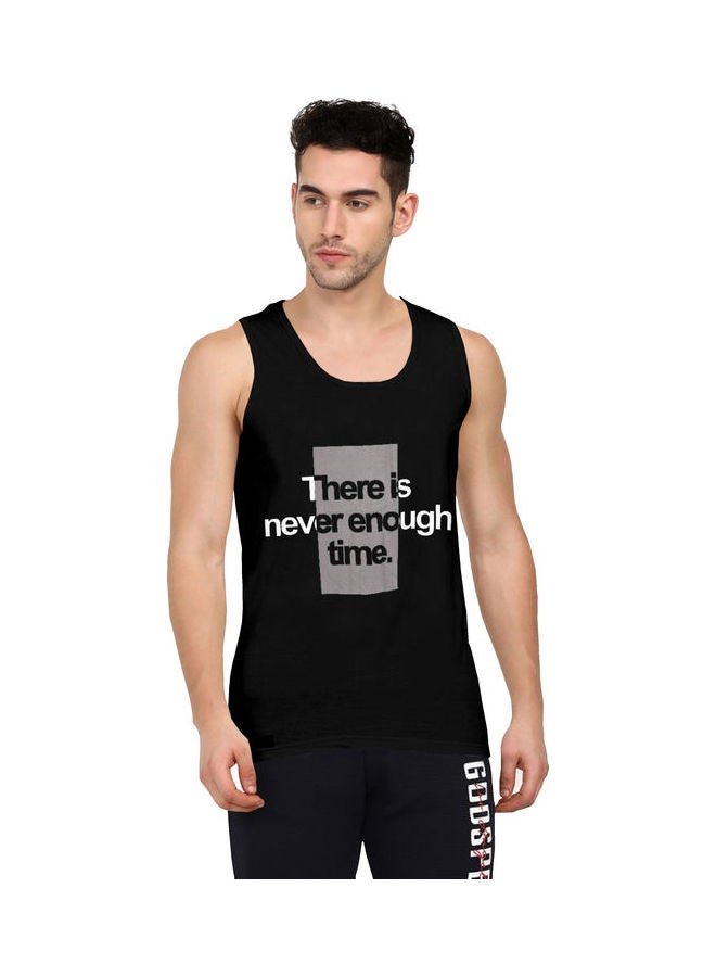 COLOR HUNT Sleeveless Slim Fit T-Shirt Black - Image 1