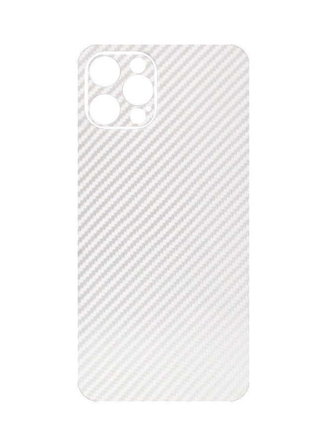 MARGOUN Carbon Fiber Pattern Back Skin Sticker For iPhone 12 Pro Silver - Image 2