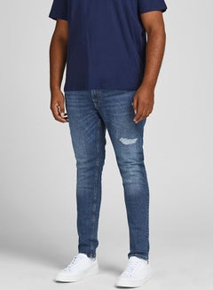 Plus Size Classic Denim Jeans Blue