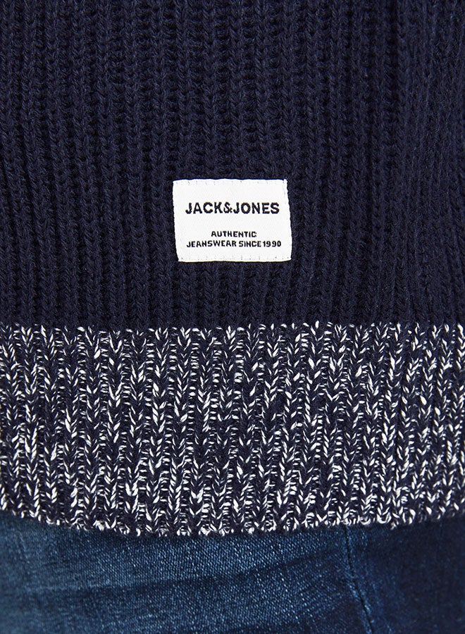 JACK & JONES - Plus Size Striped Sweater Blue - Image 1