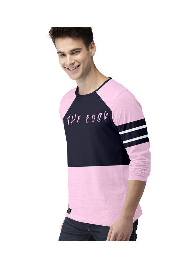 COLOR HUNT Everyday Stretch Full Sleeve T-Shirt Blue/Pink - Image 2